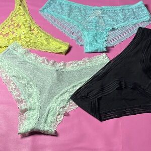 Women's Lace Bikini Panties - Mint, Aqua, Yellow, Black